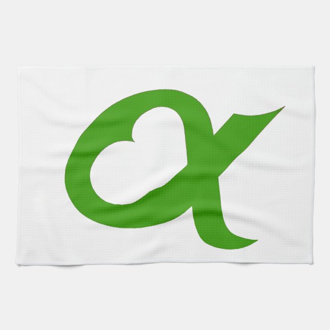 Green Alpheart Tea Towel (Horizontal)
