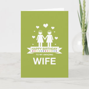 Green   Amazing Wife   Happy Birthday Card