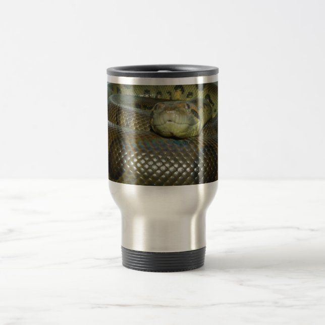 Green Anaconda Big Snake Travel Mug (Center)