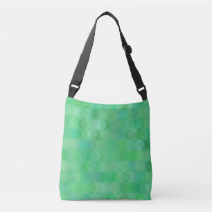 Green and Aqua Polka dots Crossbody Bag
