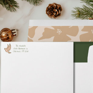Green and Beige Christmas Envelope