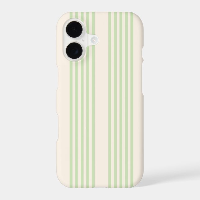 Green and beige five stripes iPhone 14 plus case (Back)