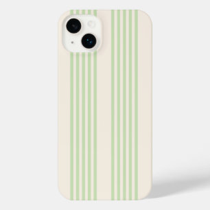 Green and beige five stripes iPhone 14 plus case