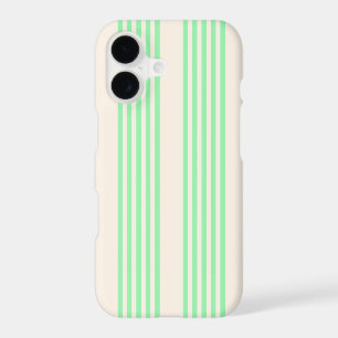 Green and beige five stripes pattern