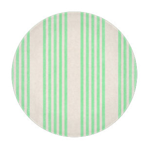 Green and beige five stripes pattern cutting board