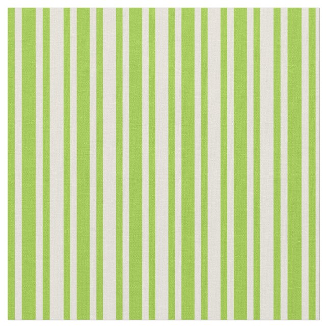 Green and Beige Pattern of Stripes Fabric (Close Up)