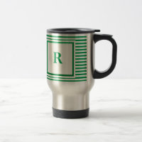 Green and Beige Striped R monogram