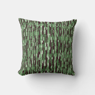 Green and Black Abstract pattern on a Pillow