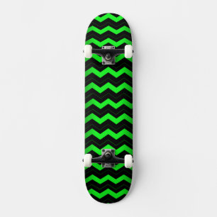 Green and Black Accent on Bright Green Skateboard