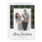 Green and Black Buffalo Check Christmas Photo Card