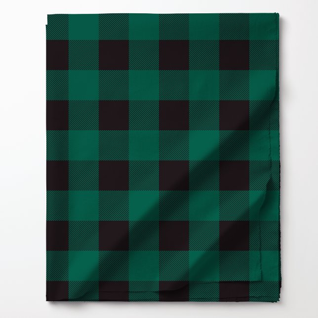 Green and Black Buffalo Plaid Pattern Fabric (Creator Uploaded)