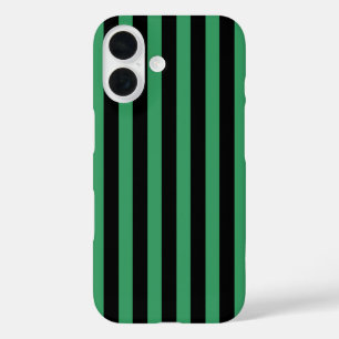 Green and black candy stripes  iPhone 16 case