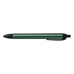 Green and black candy stripes ink pen