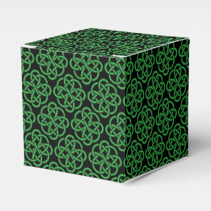 Green and Black Celtic Shield Knot Favour Box