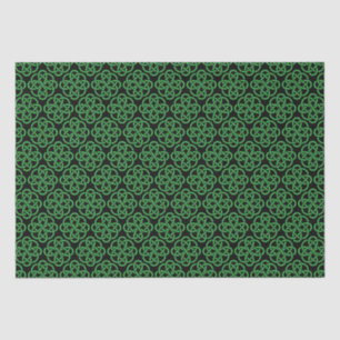 Green and Black Celtic Shield Knot  Tissue Paper