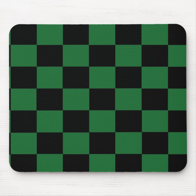 Green and Black Chequered Mousepad (Front)