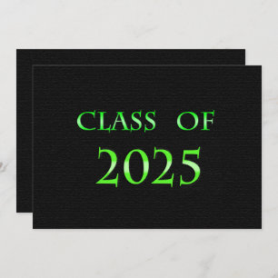 Green and Black Class of 2025 Graduation Party Invitation