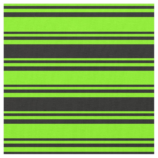 Green and Black Coloured Stripes Fabric (Close Up)