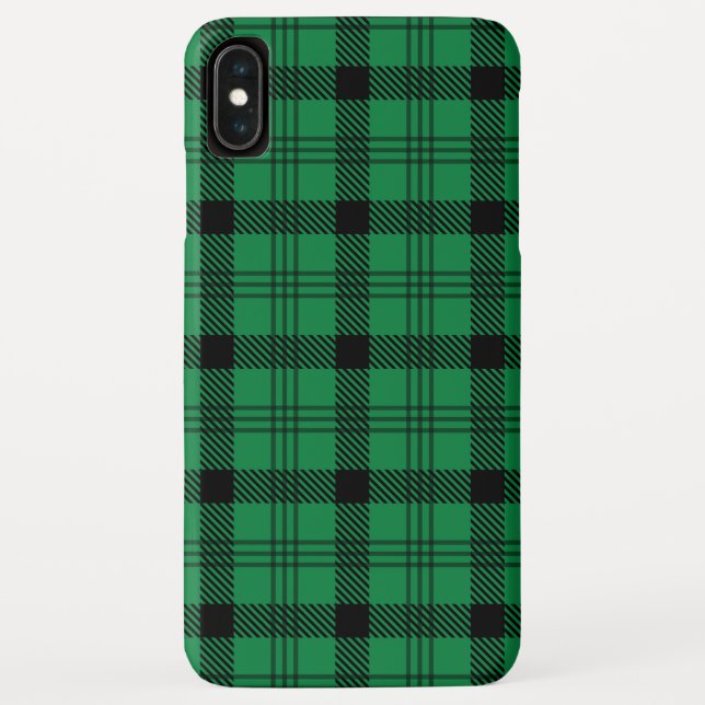 Green and Black Cosy Plaids Case-Mate iPhone Case (Back)