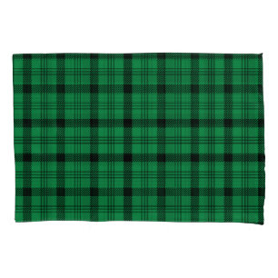 Green and Black Cosy Plaids Pillowcase