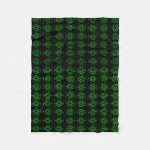 Green And Black Fleece Blanket