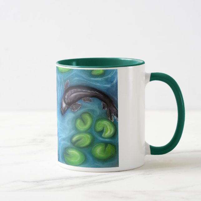 Green and Black Koi's Mug (Right)