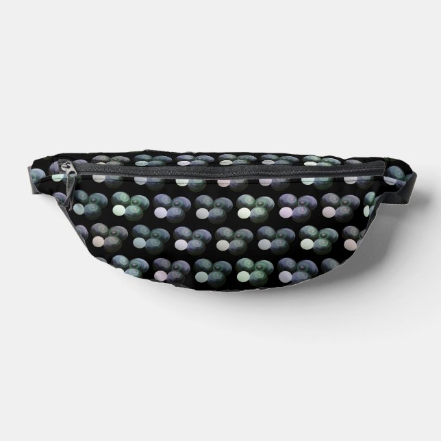 Green And Black Lawn Bowls Pattern, Bum Bags (Lay Down)
