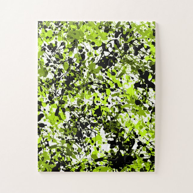 Green and Black Microgreens Jigsaw Puzzle (Vertical)