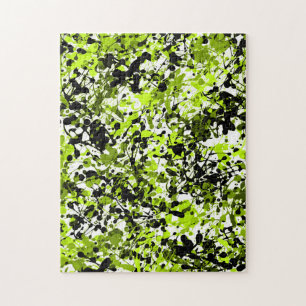 Green and Black Microgreens Jigsaw Puzzle
