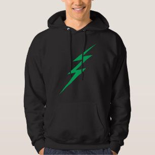 Green and Black Minimal Lightning Bolt for Girls K Hoodie