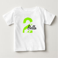 Green and Black Name and Age Tshirt