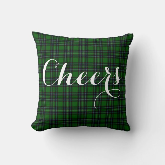 Green and Black Plaid Cushion (Front)