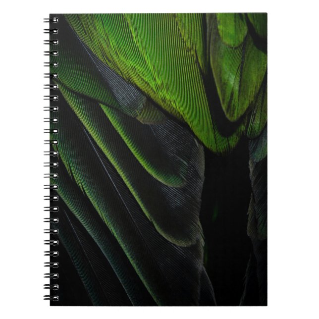 Green and black plaid textile notebook (Front)