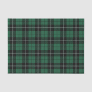 Green and Black Plaid Tissue Paper