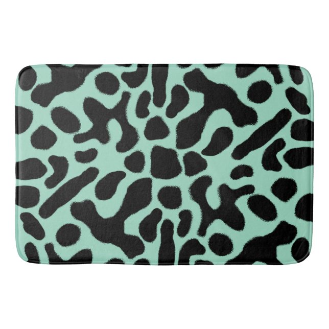 Green and Black Poison Dart Frog Bath Mat (Front)