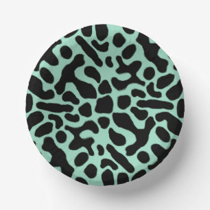 Green and Black Poison Dart Frog Paper Plate