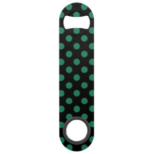 Green and black polka dots