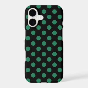 Green and black polka dots
