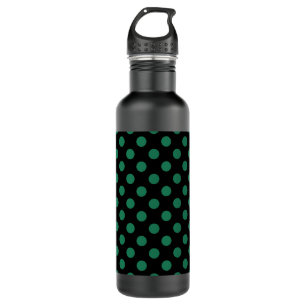 Green and black polka dots 710 ml water bottle