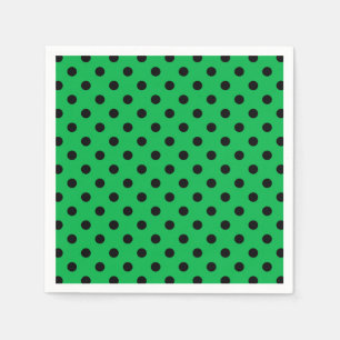 Green and Black Polka Dots Napkin