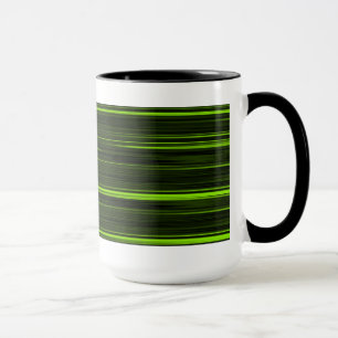 Green and black retro mug