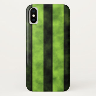 Green and Black Stripe Design iPhone X Case
