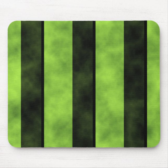 Green and Black Stripe Design Mouse Mat (Front)