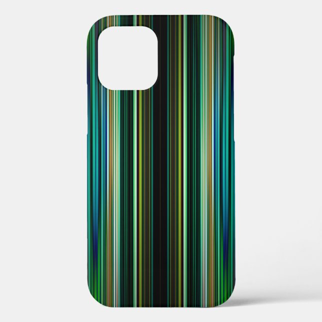 Green and black striped pattern Case-Mate iPhone c Case (Back)