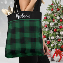 Green and Black Tartan Plaid Custom