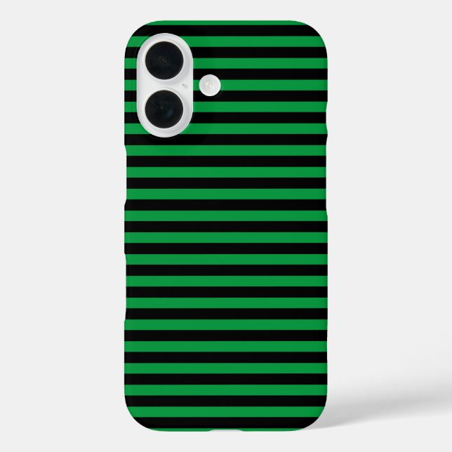 Green and Black Vertical Stripes Case-Mate iPhone Case (Back)