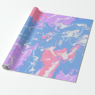 GREEN AND BLUE ABSTRACT PAINTING WRAPPING PAPER