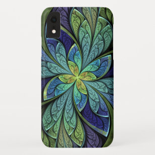 Green and Blue Abstract Pattern La Chanteuse IV Case-Mate iPhone Case