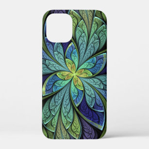 Green and Blue Abstract Pattern La Chanteuse IV iPhone 12 Mini Case