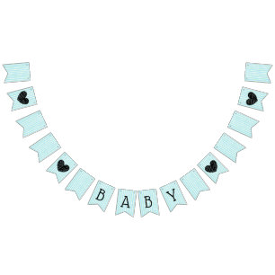 Green and Blue Baby Shower Garland Banner